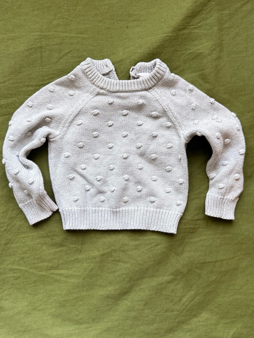 Jamie Kay Powder Blue Bobble-Textured Crewneck Sweater